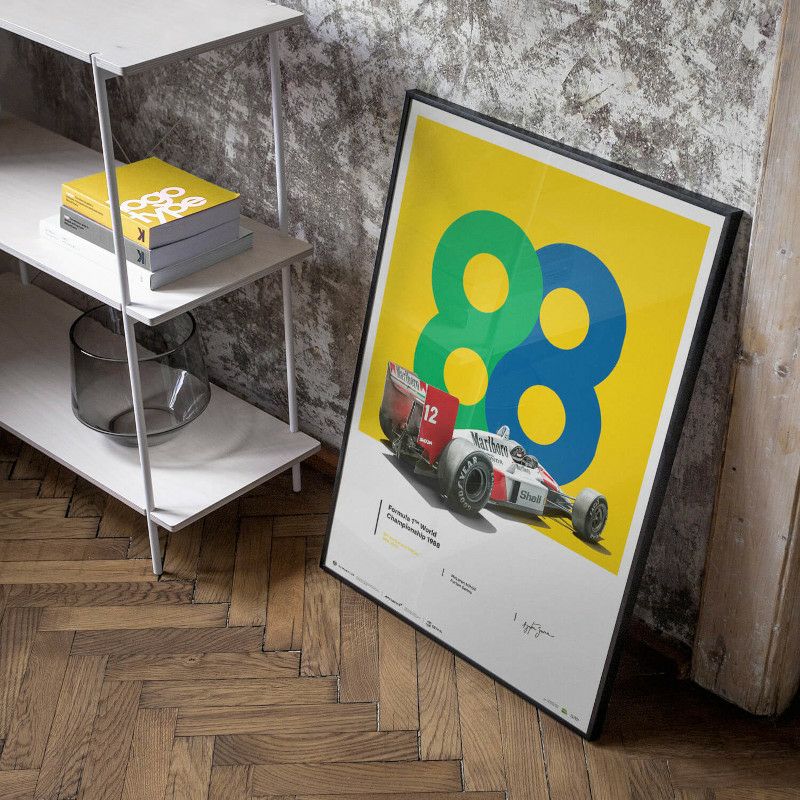 Automobilist｜AYRTON SENNA SAN MARINO GP 1988 ”88” 35th エディション ポスター｜