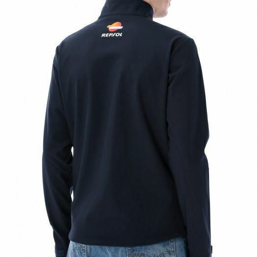 REPSOL HONDA｜レプソル オフィシャル ソフトシェル ジャケット｜アウター｜ブルー｜モデル着用