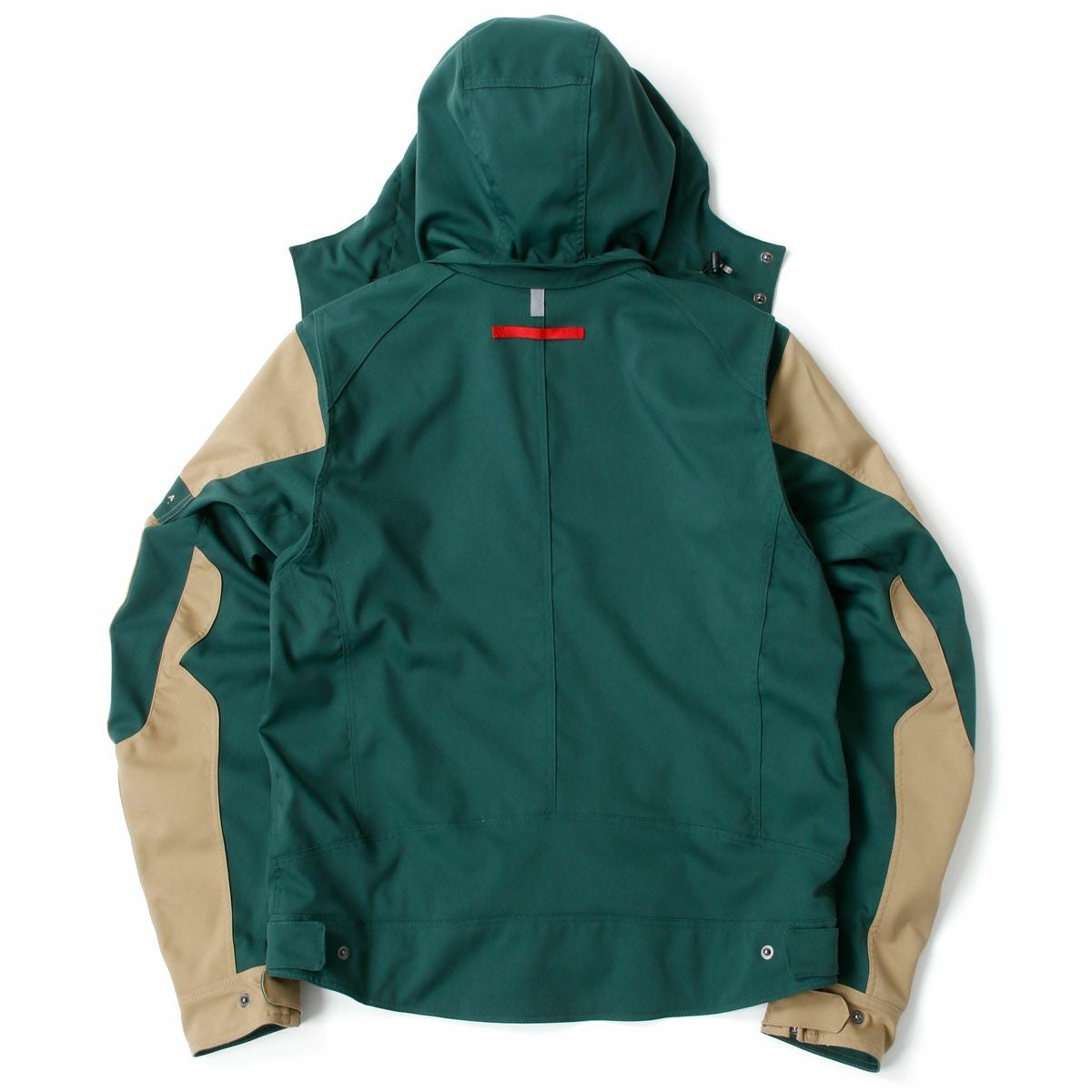 SHINICHIRO ARAKAWA｜H33 n フーディ｜ファブリック｜グリーン×キャメル