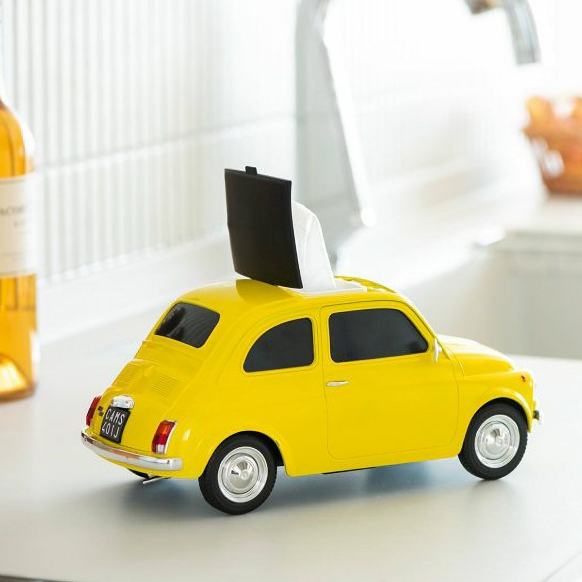 Cassette Car Products｜Fiat 500 Old 2WAYティッシュケース｜その他雑貨｜イエロー