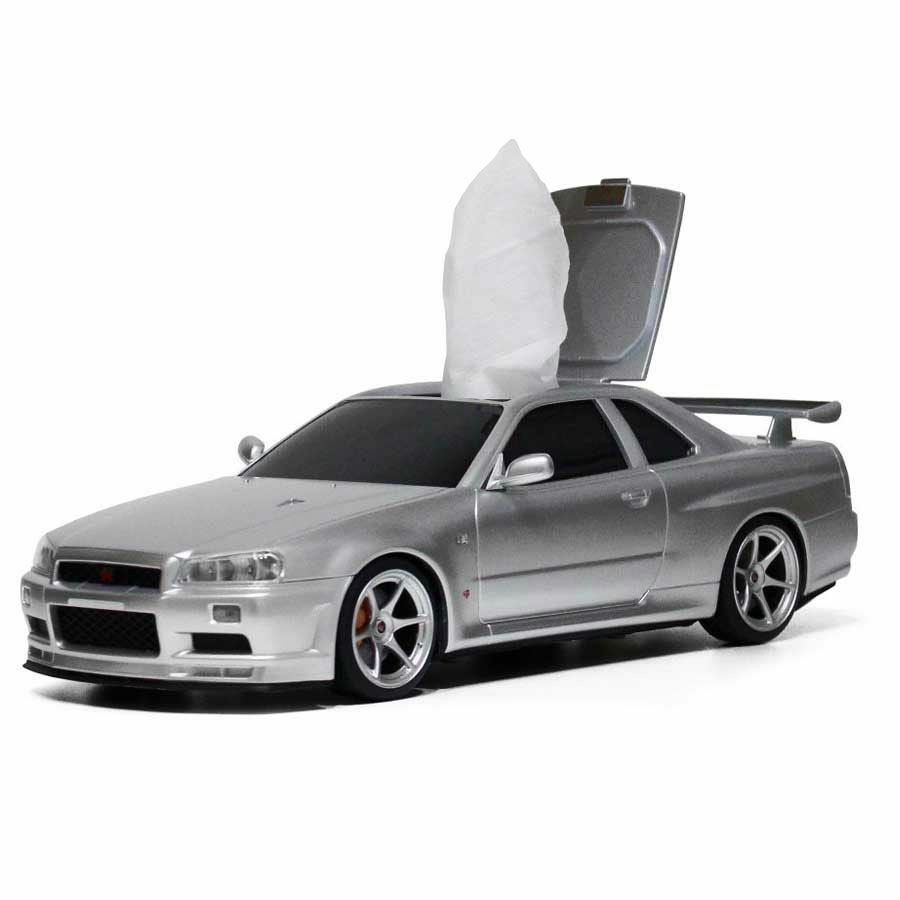 新品クリアケース1/24スカイラインGT-R（BNR34）美品 ウェットティッシュケース 日産スカイライン GT-R (BNR34