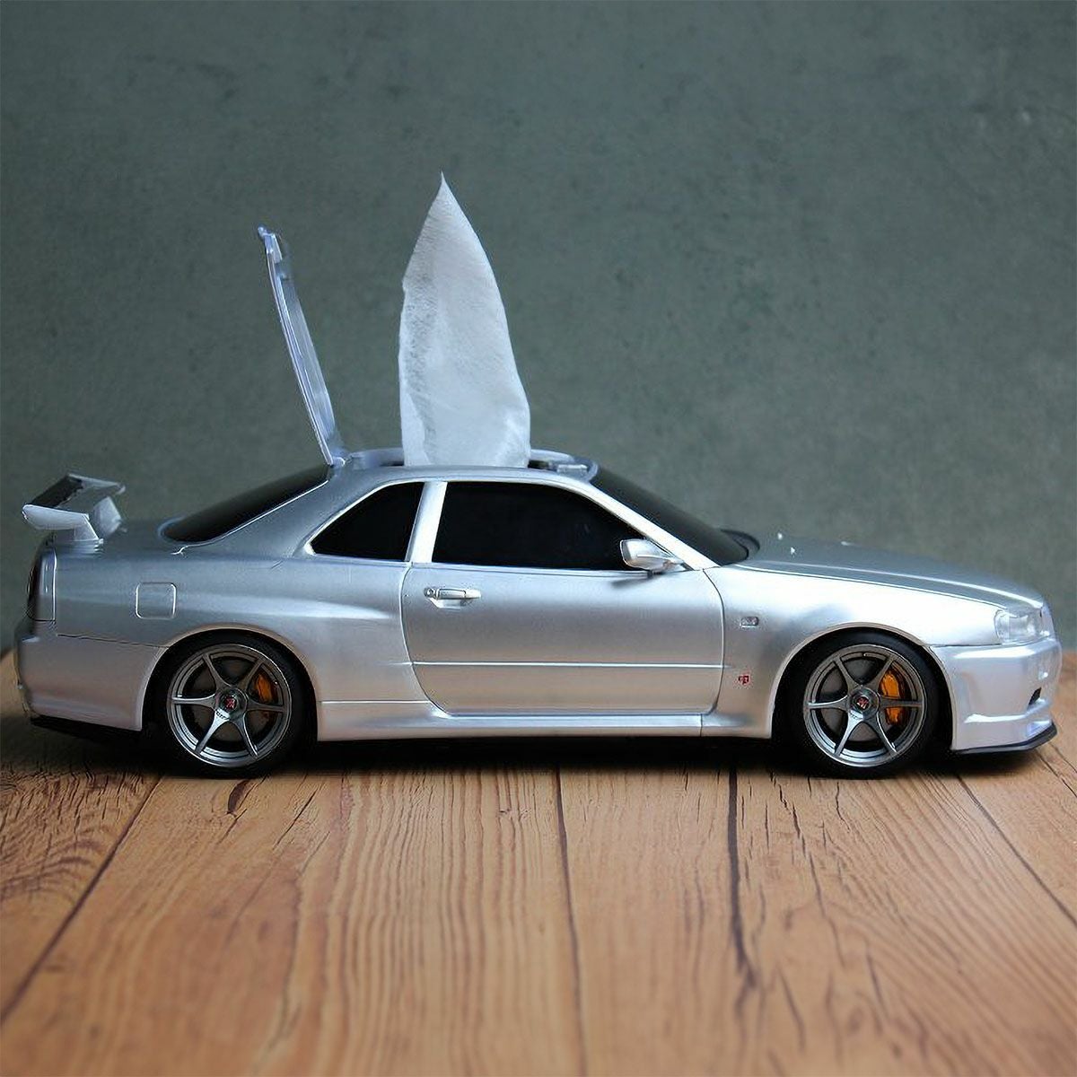 Cassette Car Products｜ウェットティッシュケース 日産スカイライン GT-R (BNR34)｜その他雑貨｜シルバー