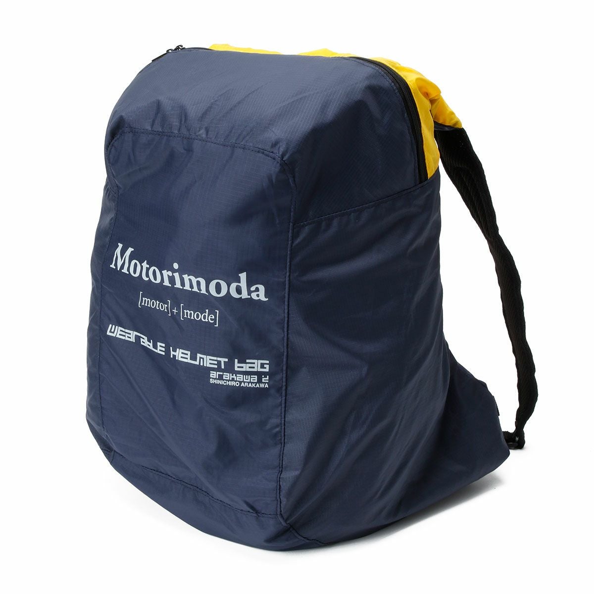 SHINICHIRO ARAKAWA｜ウェアラブルバッグ ”Bozzolo” Edizione Motorimoda（ボッツォロ エディツィオーネ モトーリモーダ）｜バックパック｜ブルー×イエロー