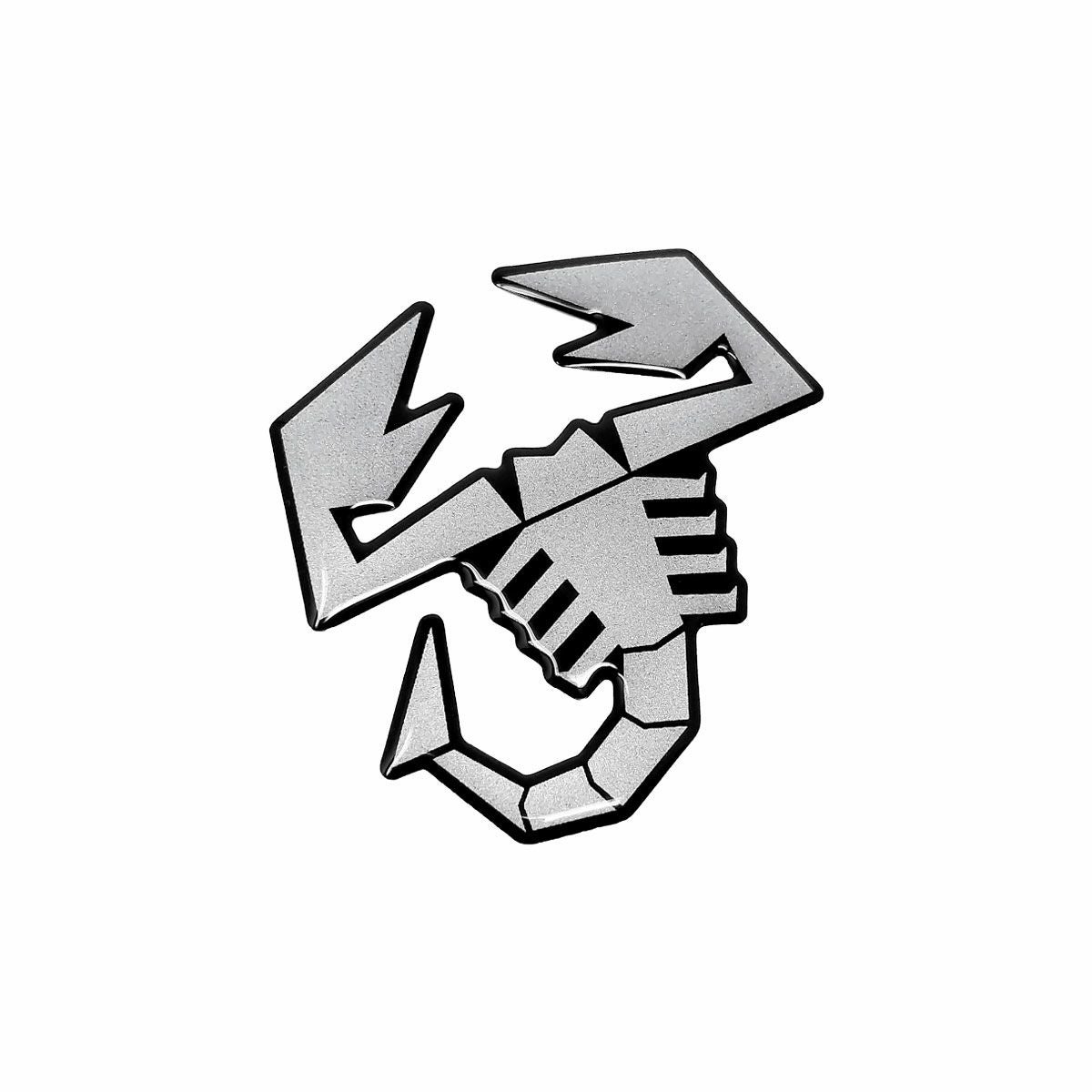 Abarth｜アバルト 3D スコーピオン ステッカー (100mm)｜シルバー