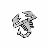 Abarth｜アバルト 3D スコーピオン ステッカー (100mm)｜シルバー