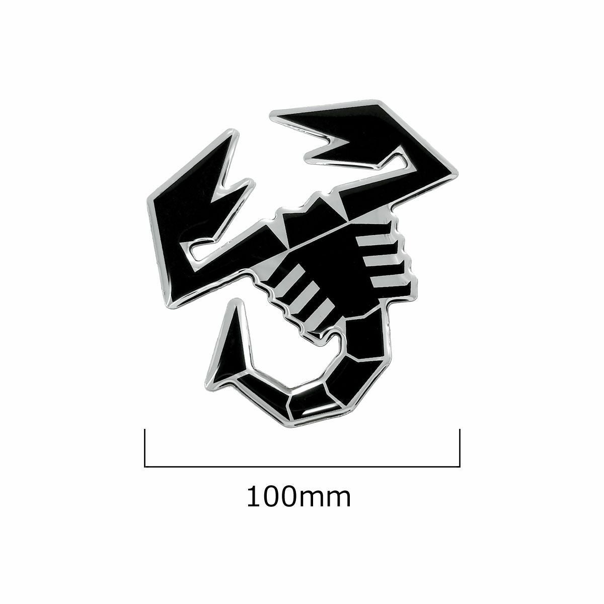 Abarth｜アバルト 3D スコーピオン ステッカー (100mm)｜ブラック