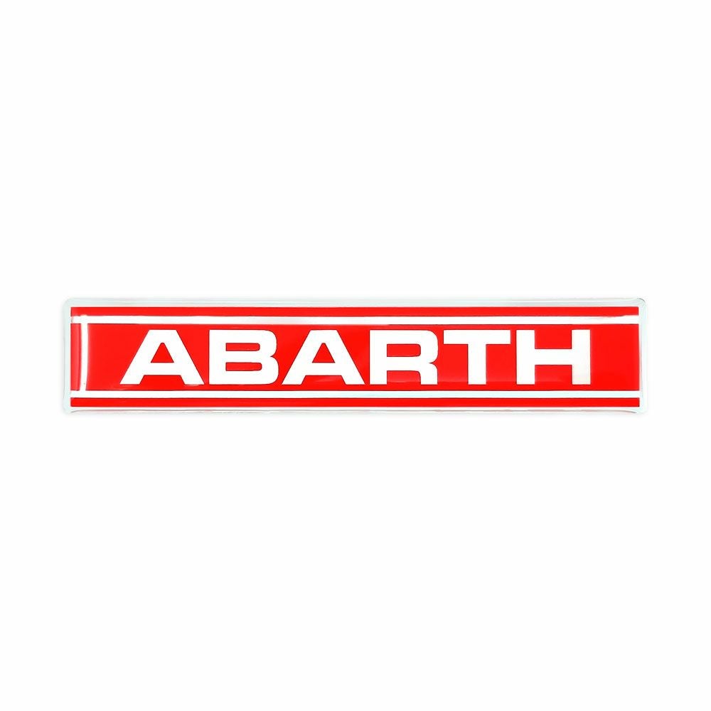 Abarth｜アバルト 3D ロゴ ストライプ 100mm ステッカー｜