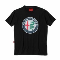 Alfaromeo｜アルファロメオ ロゴ Tシャツ｜ブラック