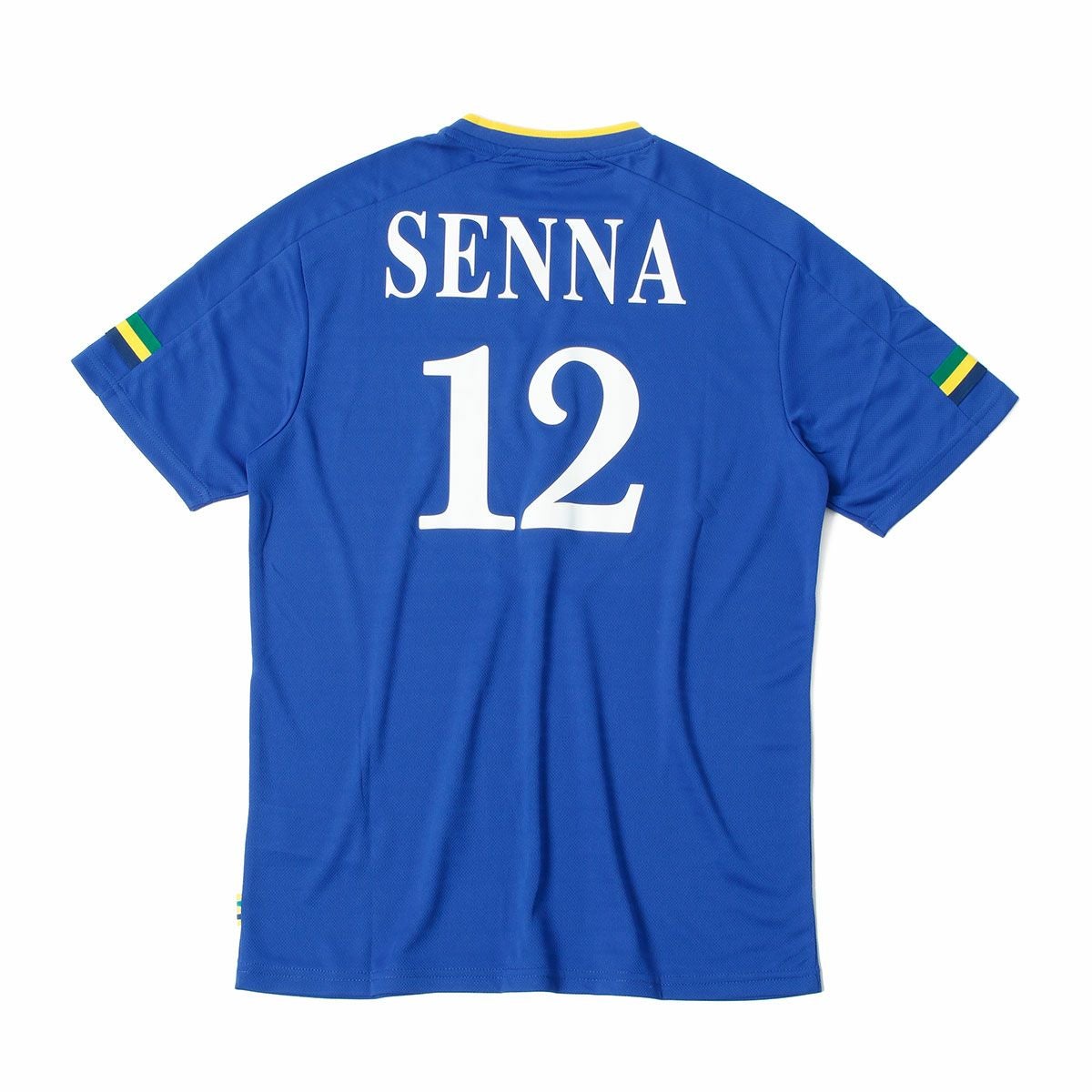 AyrtonSenna｜アイルトン・セナ ストライプ フットボール Tシャツ｜ネイビー