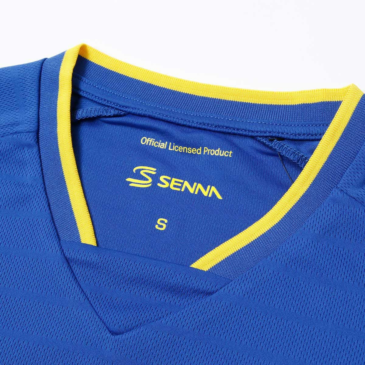 AyrtonSenna｜アイルトン・セナ ストライプ フットボール Tシャツ｜ネイビー