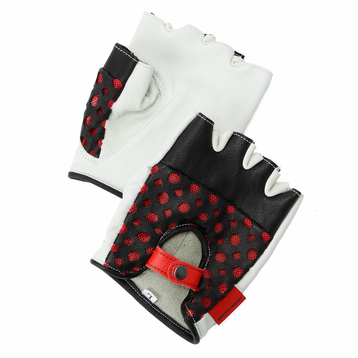 SHINICHIRO ARAKAWA｜グローブ D+MM ST｜ハーフ｜ブラック×レッド×アイボリー