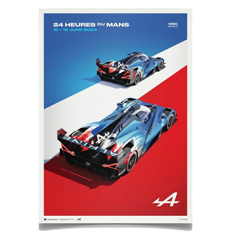 アルピーヌ A424 24 Heures du Mans 2024 グラフィカルポスター