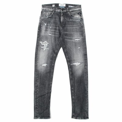 Replay｜ミッキム テーパード フィット ジーンズ グレー｜デニム