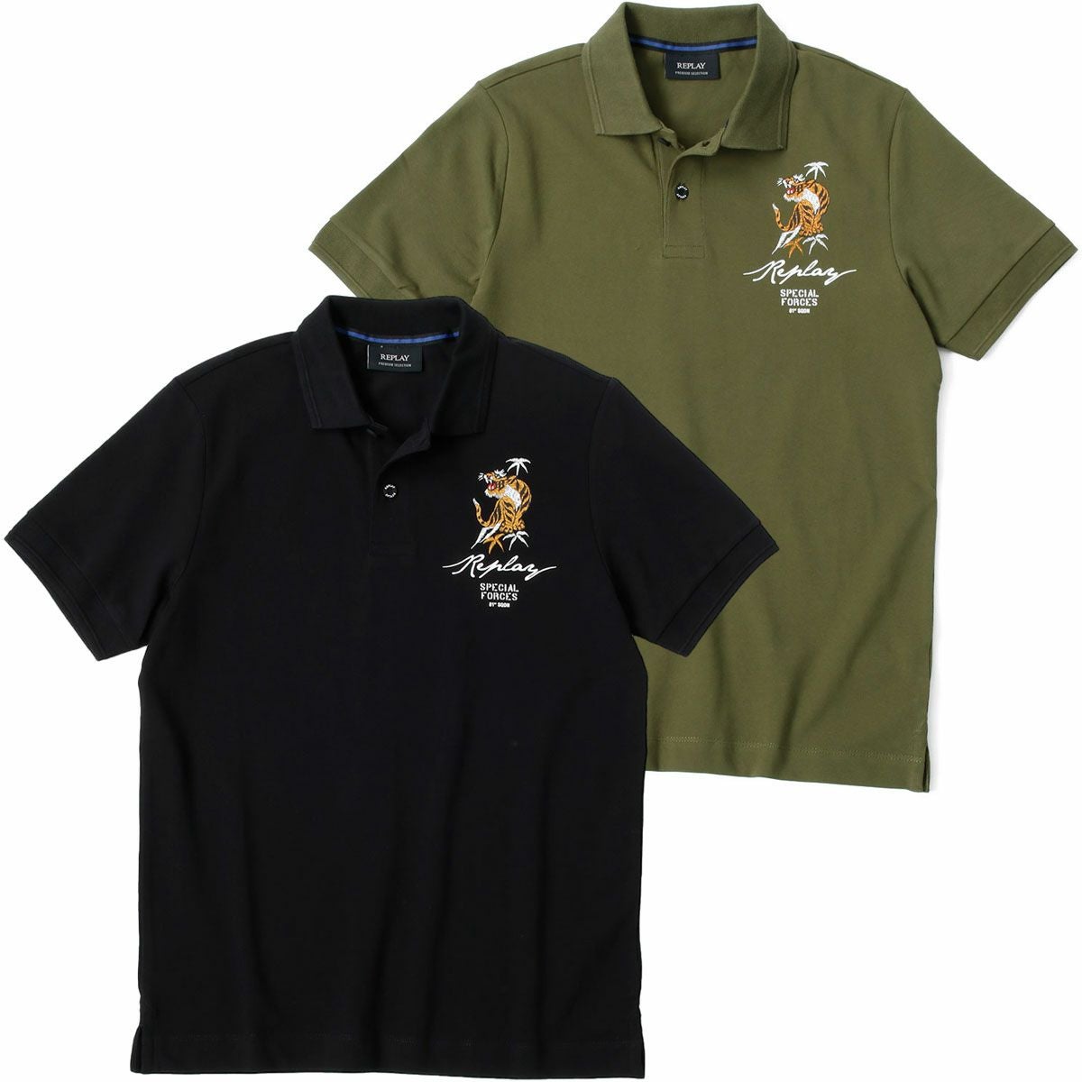 Replay｜タイガーグラフィック ポロシャツ｜