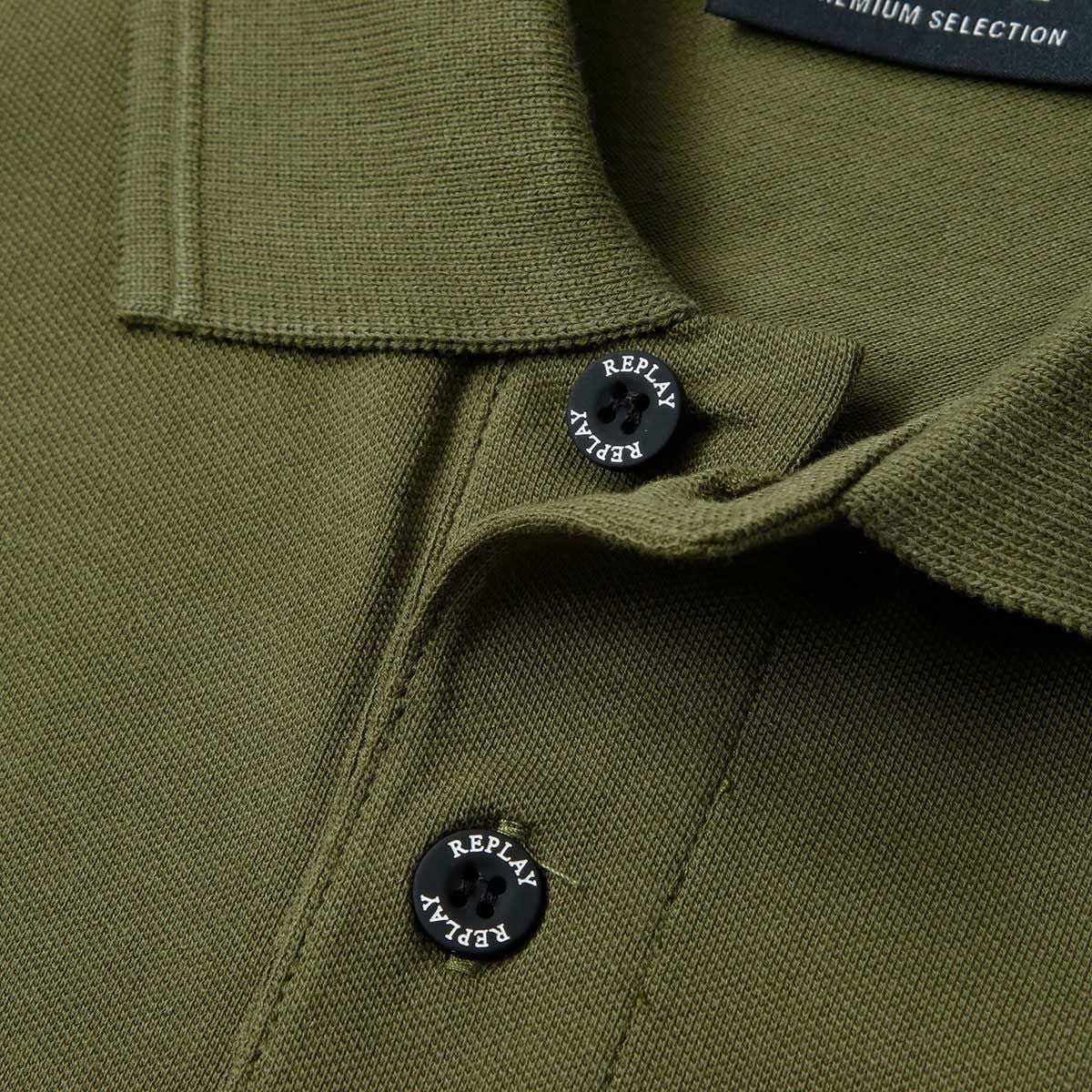 Replay｜タイガーグラフィック ポロシャツ｜アーミーグリーン