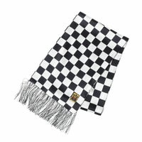 Goldtop｜シルクスカーフ｜マフラー・スカーフ｜ブラック×ホワイトチェッカー