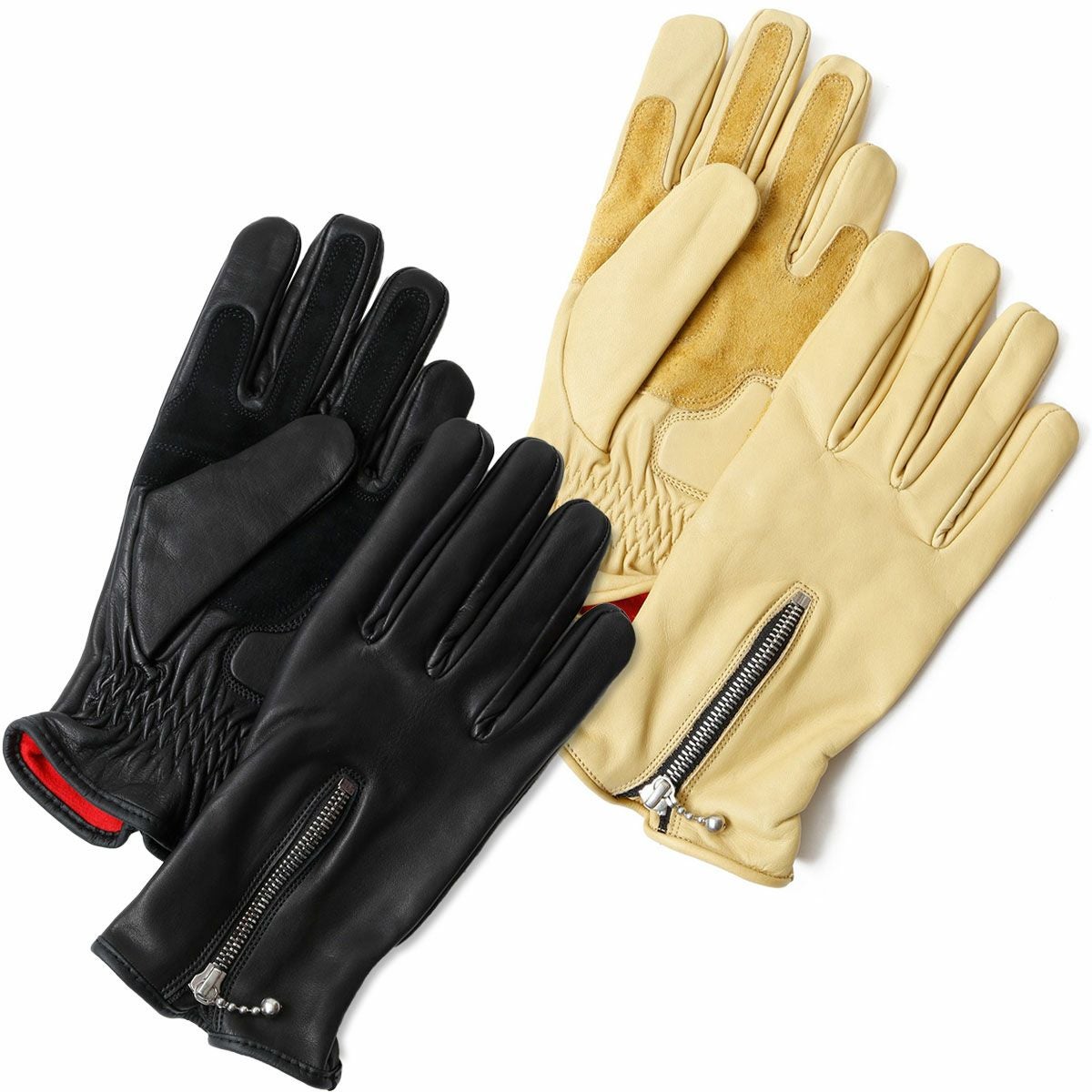 Goldtop｜クルーザー ジップ レザーグローブ｜3シーズン