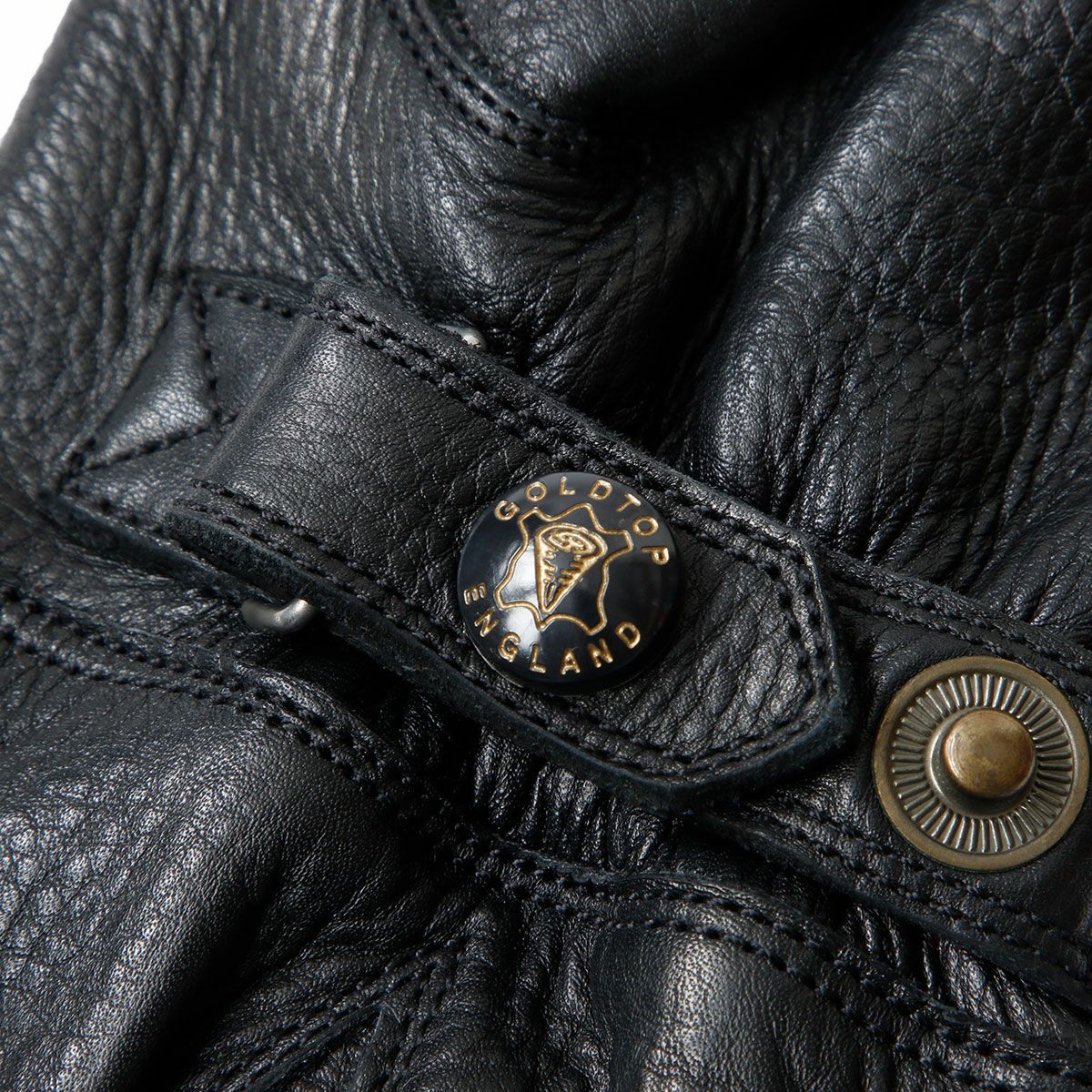 Goldtop｜フリースライン ウィンドストッパー レザーグローブ｜3シーズン｜ブラック