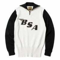 Goldtop｜ゴールドトップ X BSA 1920s スタイル クラシック モーターサイクル レーシング セーター｜ニット｜エクリュ×ブラック