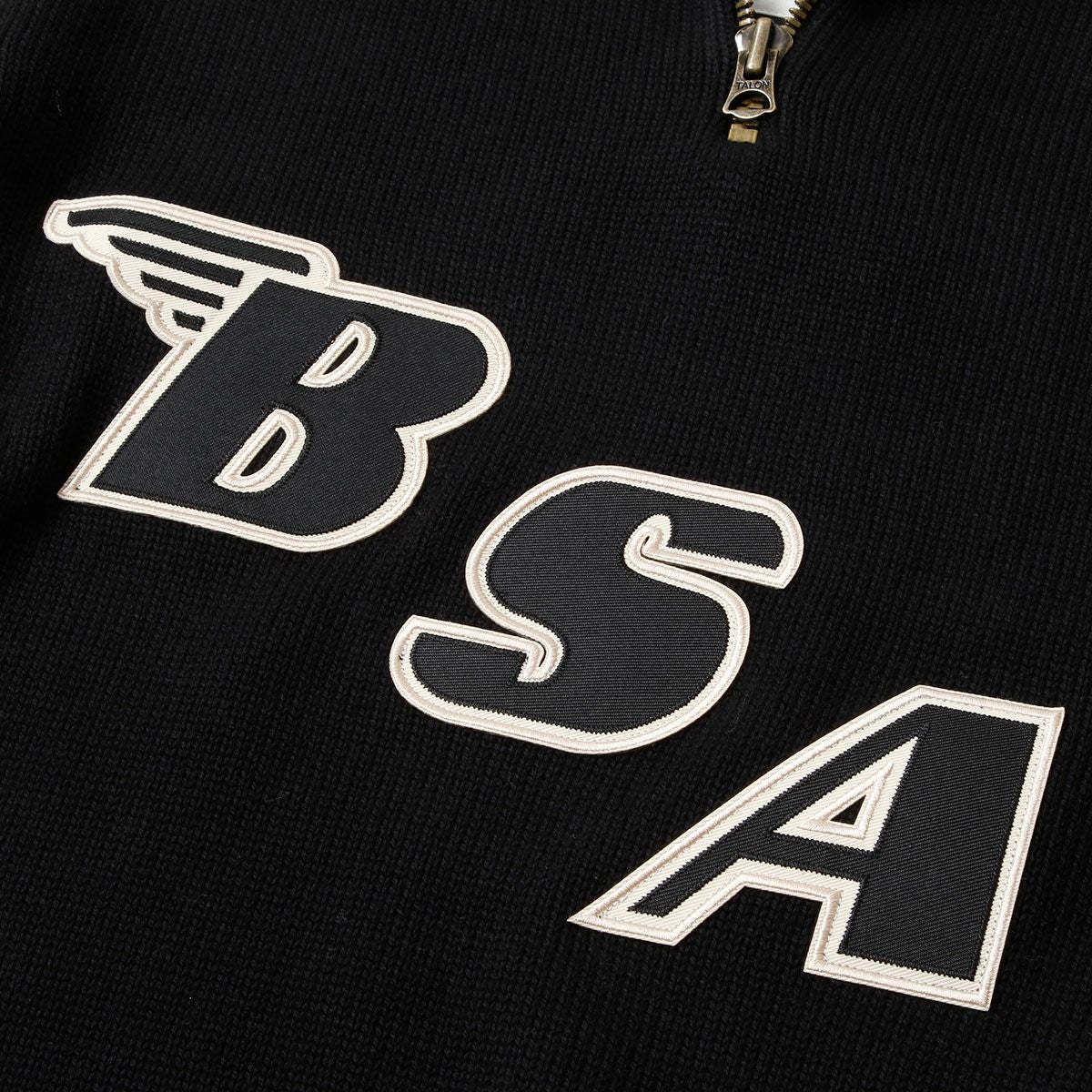 Goldtop｜ゴールドトップ X BSA 1920s スタイル クラシック モーターサイクル レーシング セーター｜ニット｜ブラック×エクリュ