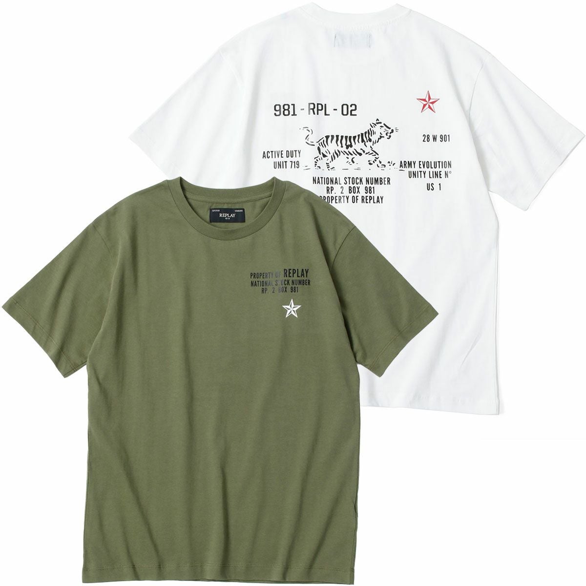 Replay｜カスタム レタリング Tシャツ｜