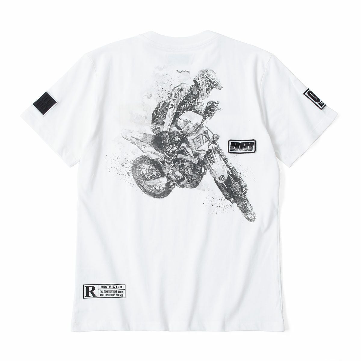 Replay｜スーパークロス ライダー グラフィック Tシャツ｜ホワイト
