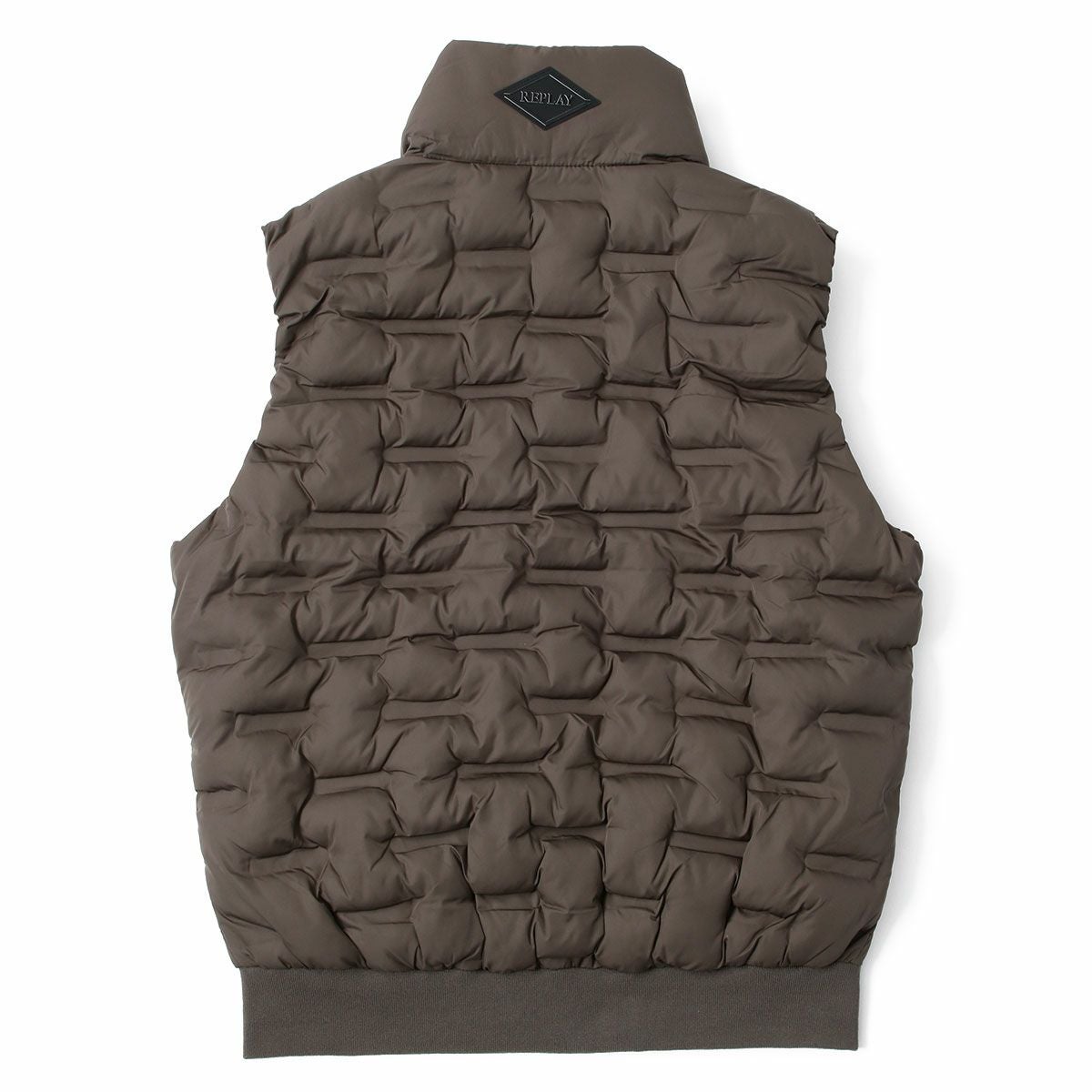 Replay｜エンボス リサイクルファイン ベスト｜ウッドグレー