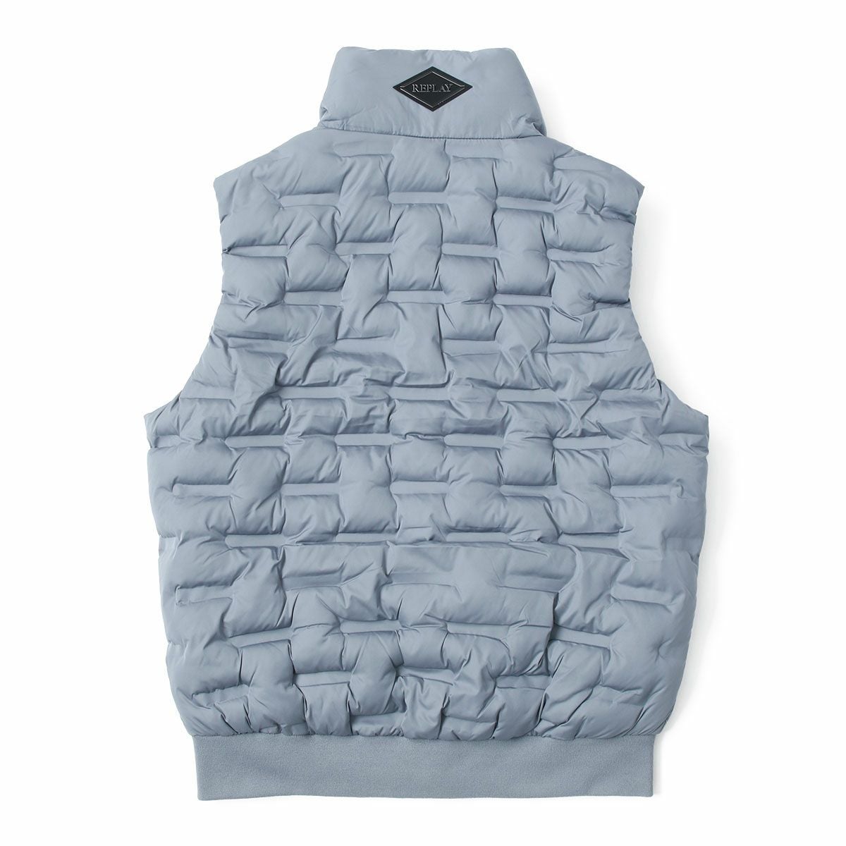 Replay｜エンボス リサイクルファイン ベスト｜スモークドアズール