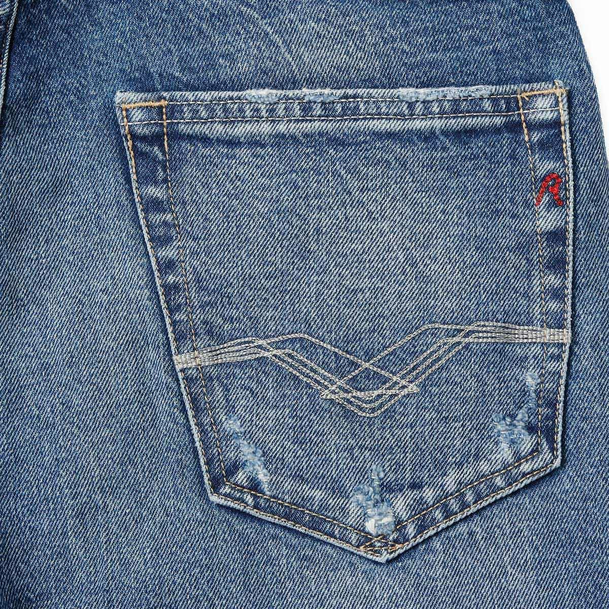 Replay｜グローバー ストレート コンフォート ジーンズ｜デニム｜ミディアムブルー