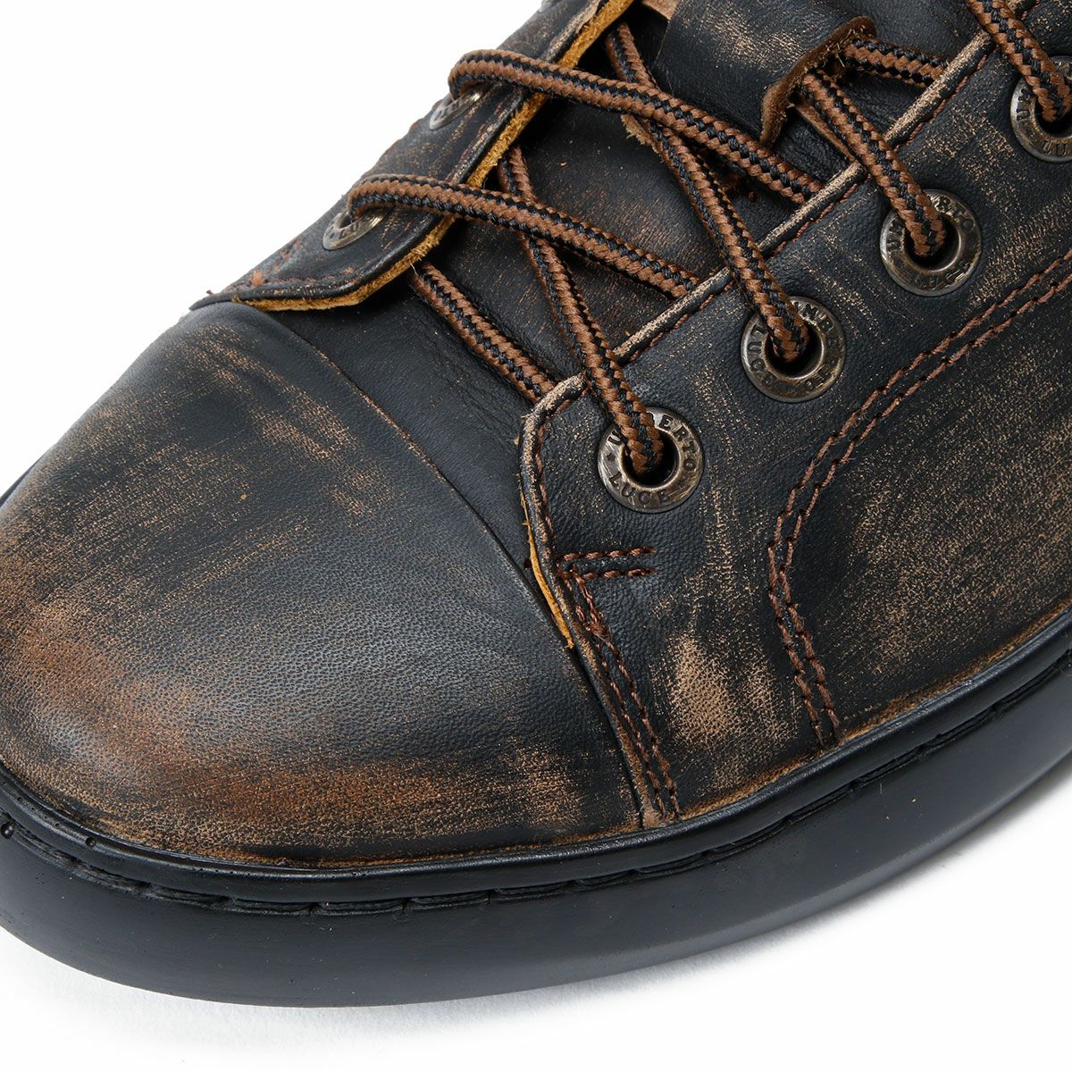 UMBERTO x LUCE｜グース バイカー スニーカー｜スニーカータイプ｜ダークブラウン