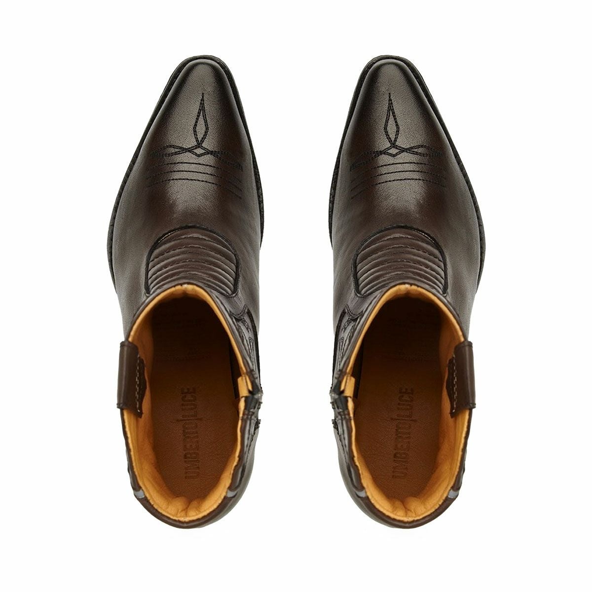 UMBERTO x LUCE｜ビアード レディース カウボーイ ブーツ｜ブーツタイプ｜ブラウン