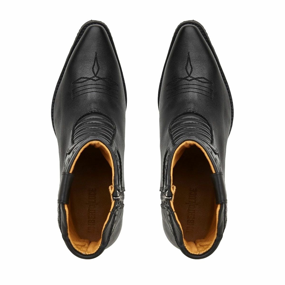 UMBERTO x LUCE｜ストリングフィールド カウボーイ レディース ブーツ｜ブーツタイプ｜ブラック