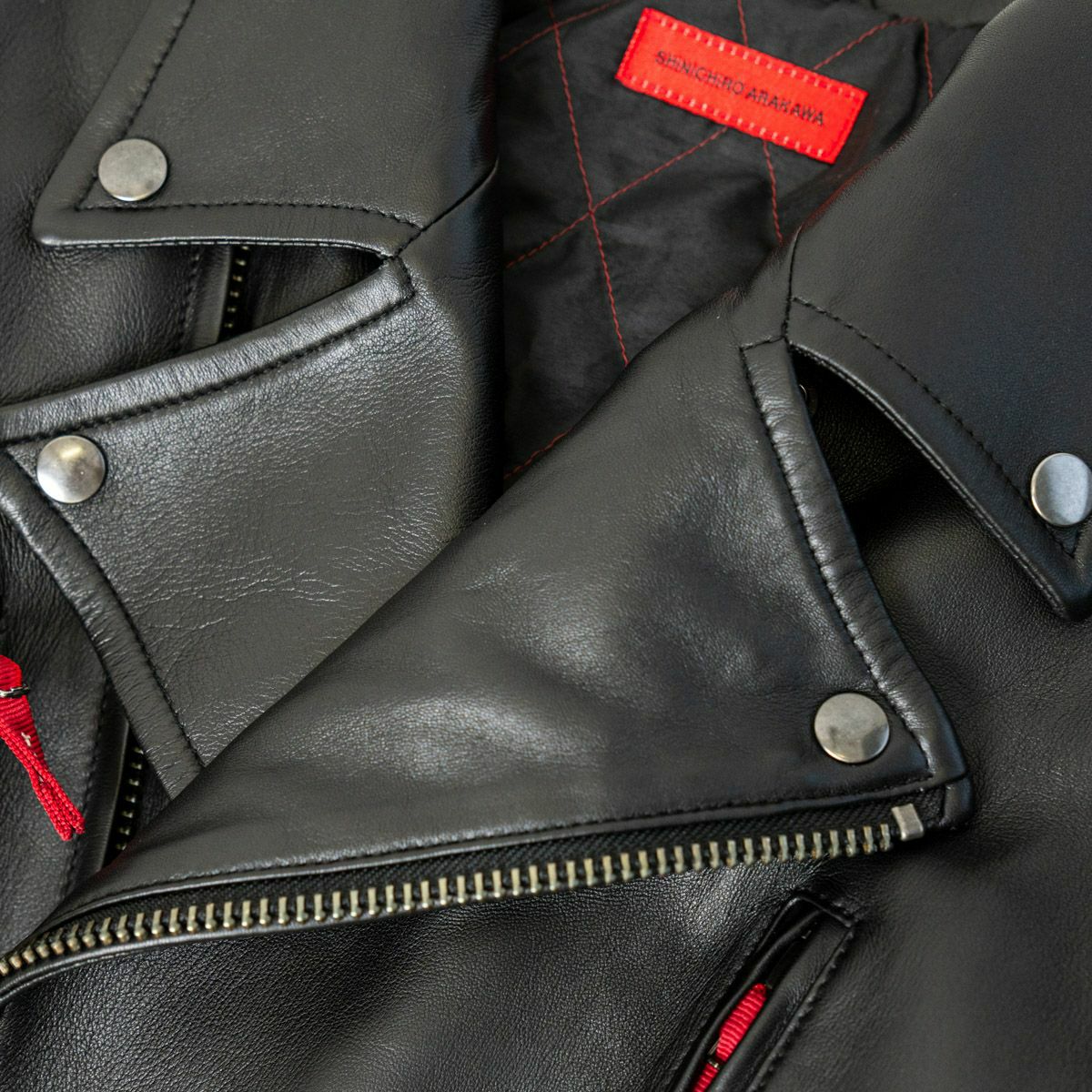 SHINICHIRO ARAKAWA｜ラムレザーダブルライダース｜レザー｜ブラック