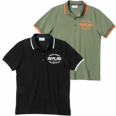 Replay｜ストレッチ コットン ピケ ポロシャツ｜