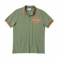 Replay｜ストレッチ コットン ピケ ポロシャツ｜アーミーグリーン