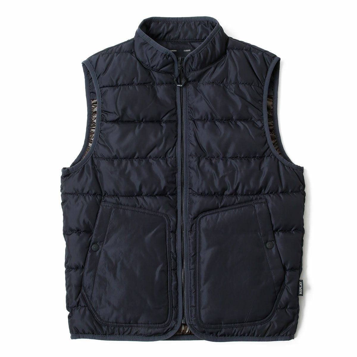 Replay｜ライト ポリ リップストップ ベスト｜ディープブルー