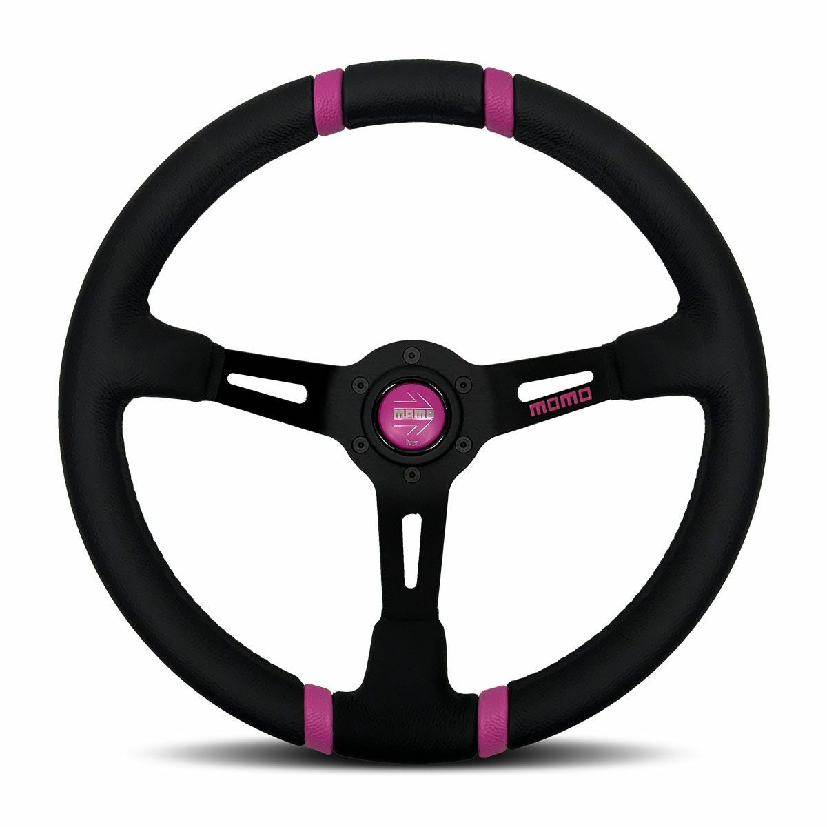 スポーツステアリングホイール ブラック/ピンク DRIFT PINK RIBBON （PINK RIBBON サポートモデル） | モトーリモーダ