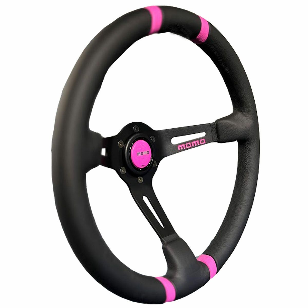 MOMOSuperINDYステアリング ハンドペイント ピンク カスタム 当時物 DRIFT PINK RIBBON （PINK RIBBON サポートモデル） | モトーリモーダ