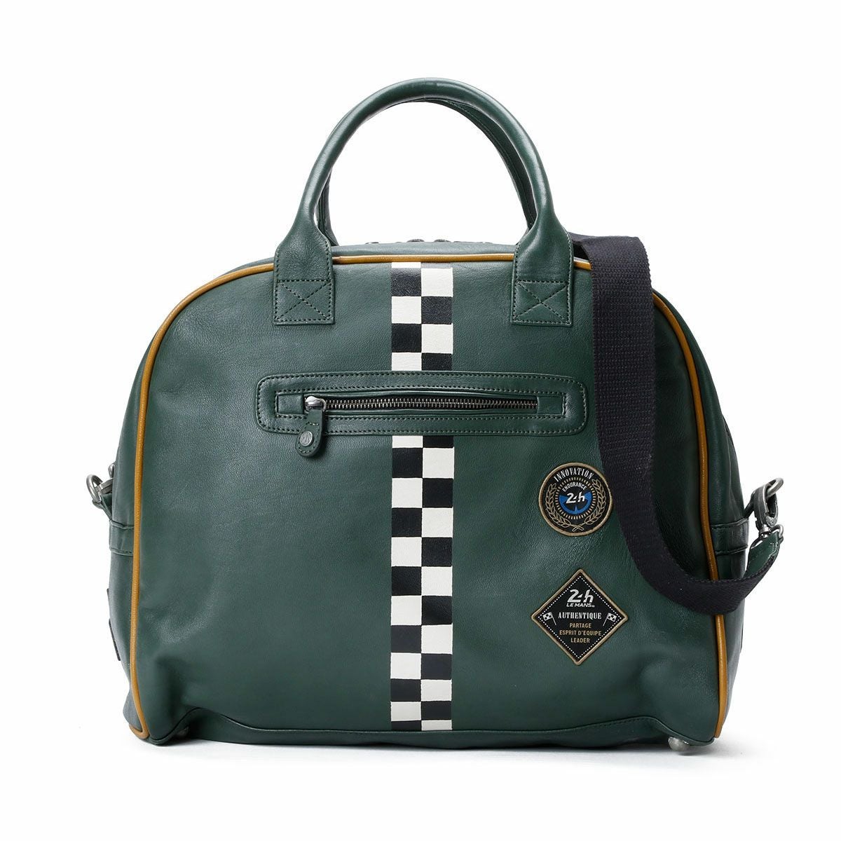 CLASSIC LEGEND MOTORS｜Le Mans 24h MICK ヘルメット レザーバッグ｜ボストンバッグ｜グリーン