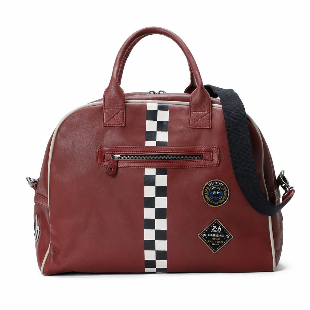 CLASSIC LEGEND MOTORS｜Le Mans 24h MICK ヘルメット レザーバッグ｜ボストンバッグ｜ダークレッド