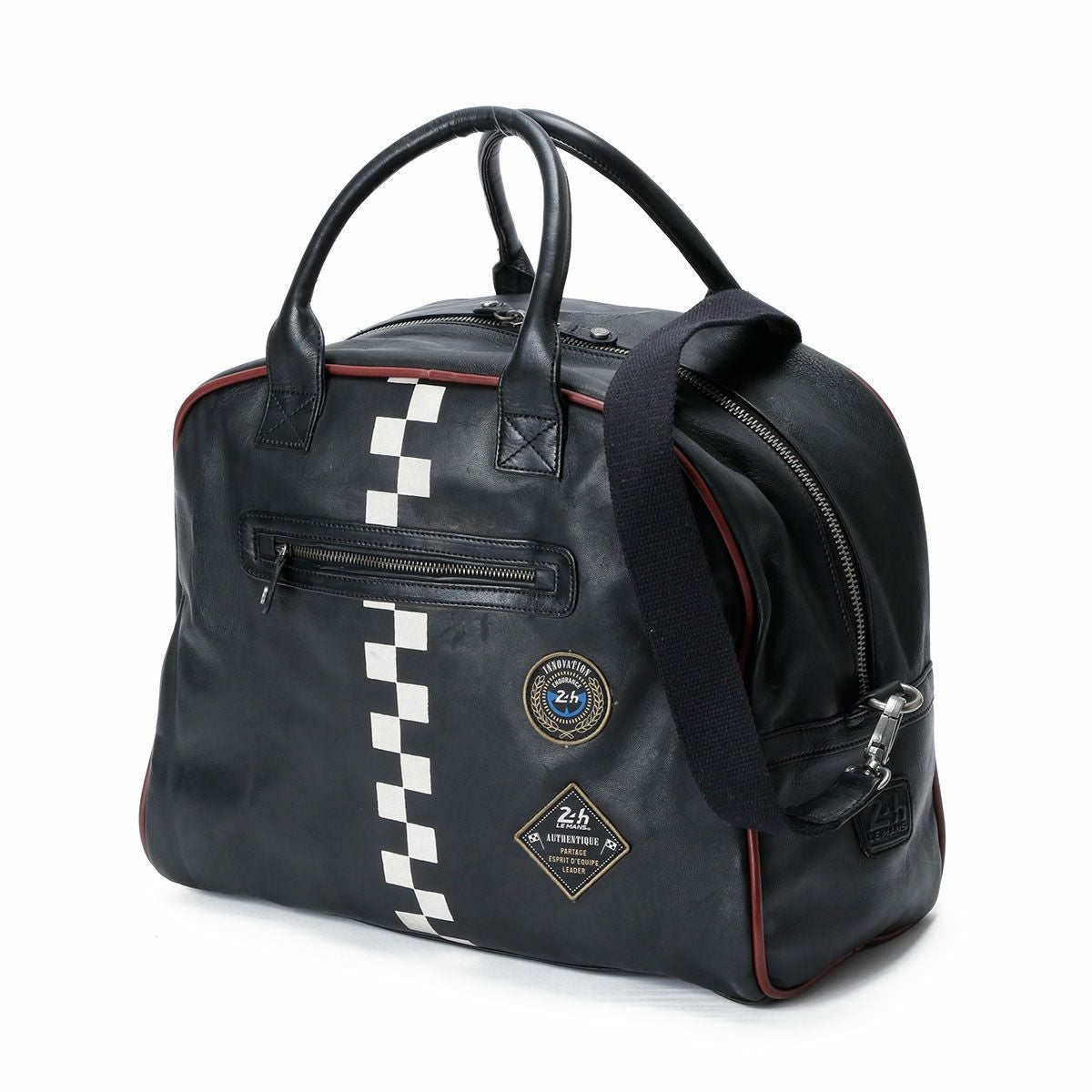 CLASSIC LEGEND MOTORS｜Le Mans 24h MICK ヘルメット レザーバッグ｜ボストンバッグ｜ブラック