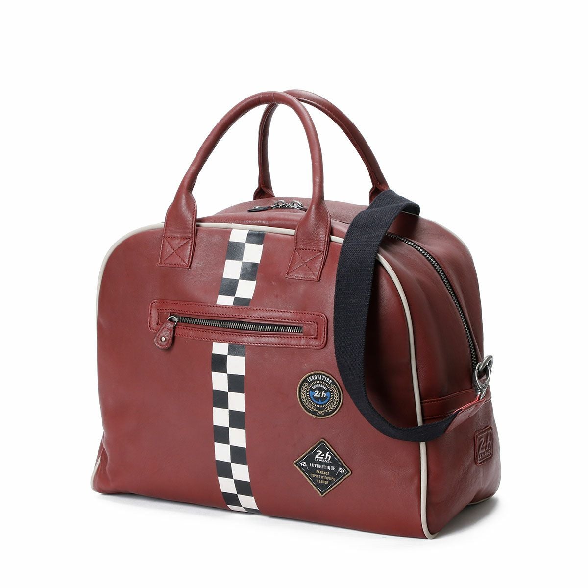 CLASSIC LEGEND MOTORS｜Le Mans 24h MICK ヘルメット レザーバッグ｜ボストンバッグ｜ダークレッド