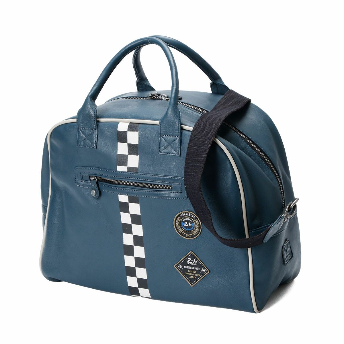 CLASSIC LEGEND MOTORS｜Le Mans 24h MICK ヘルメット レザーバッグ｜ボストンバッグ｜ロイヤルブルー