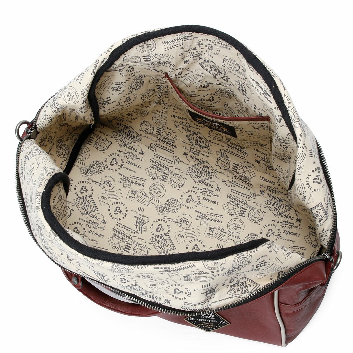 CLASSIC LEGEND MOTORS｜Le Mans 24h MICK ヘルメット レザーバッグ｜ボストンバッグ｜ダークレッド