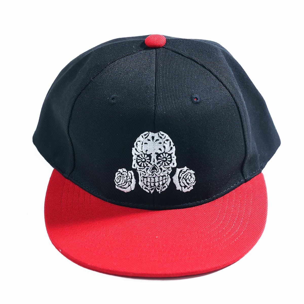 Dark｜スナップバックキャップ｜帽子｜ブラック×レッド