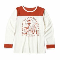 WILDUST｜ウエスタン Tシャツ フラジャイル｜アイボリー×テラコッタ