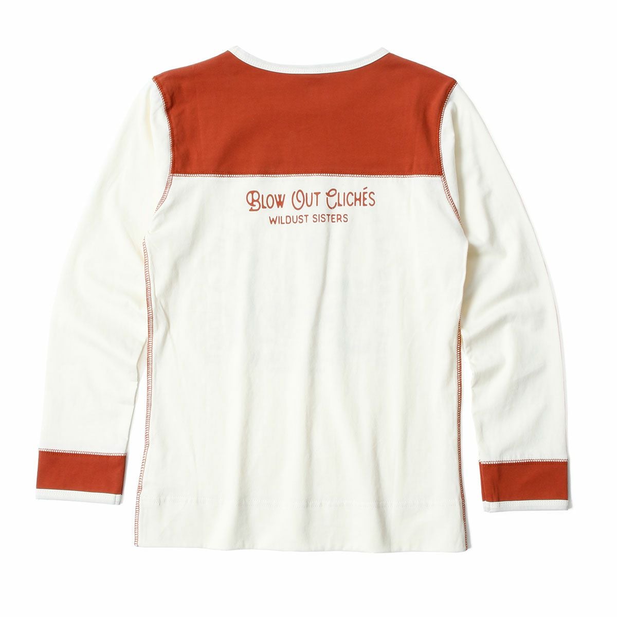 WILDUST｜ウエスタン Tシャツ フラジャイル｜アイボリー×テラコッタ
