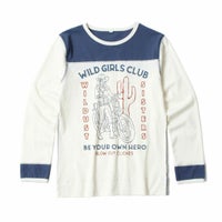 WILDUST｜ウエスタン Tシャツ ワイルド ガール｜アイボリー×ブルー