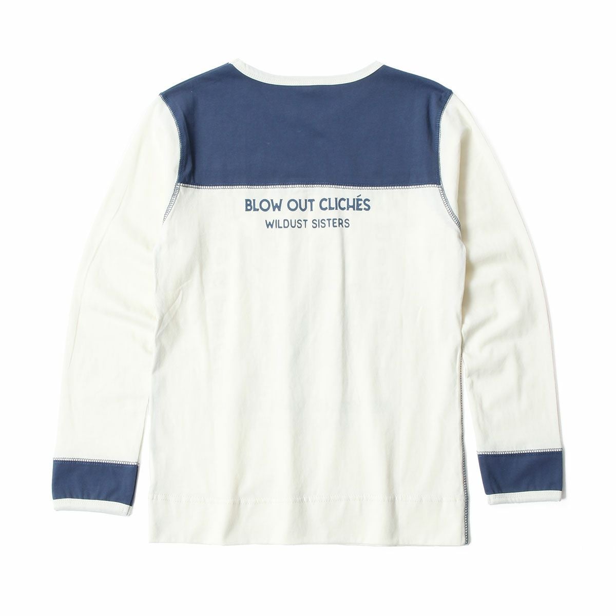 WILDUST｜ウエスタン Tシャツ ワイルド ガール｜アイボリー×ブルー