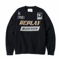 Replay｜ピーチハンド コットン フリース スウェット｜ブラック